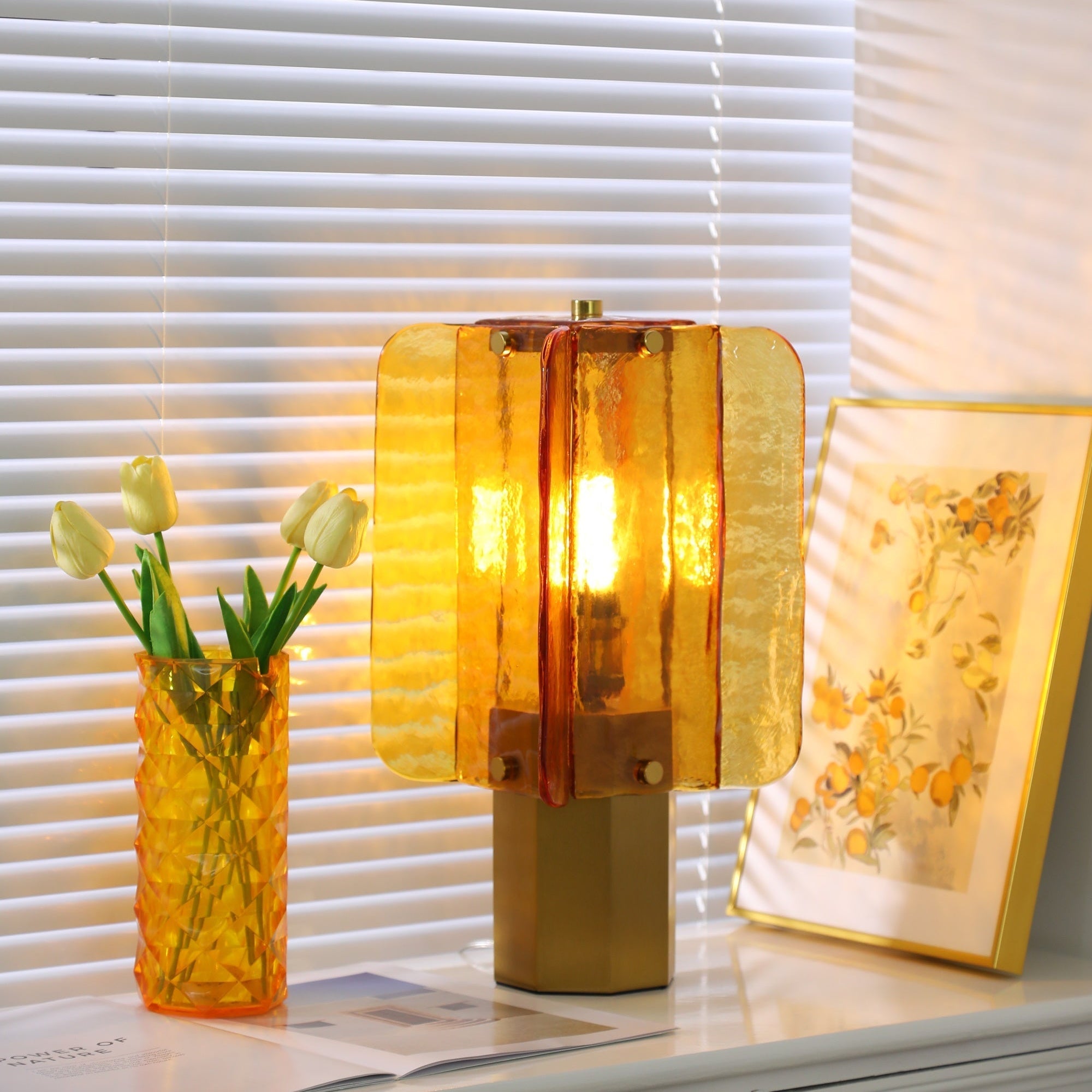 Aurelia Glass Table Lamp - Neutral Decor