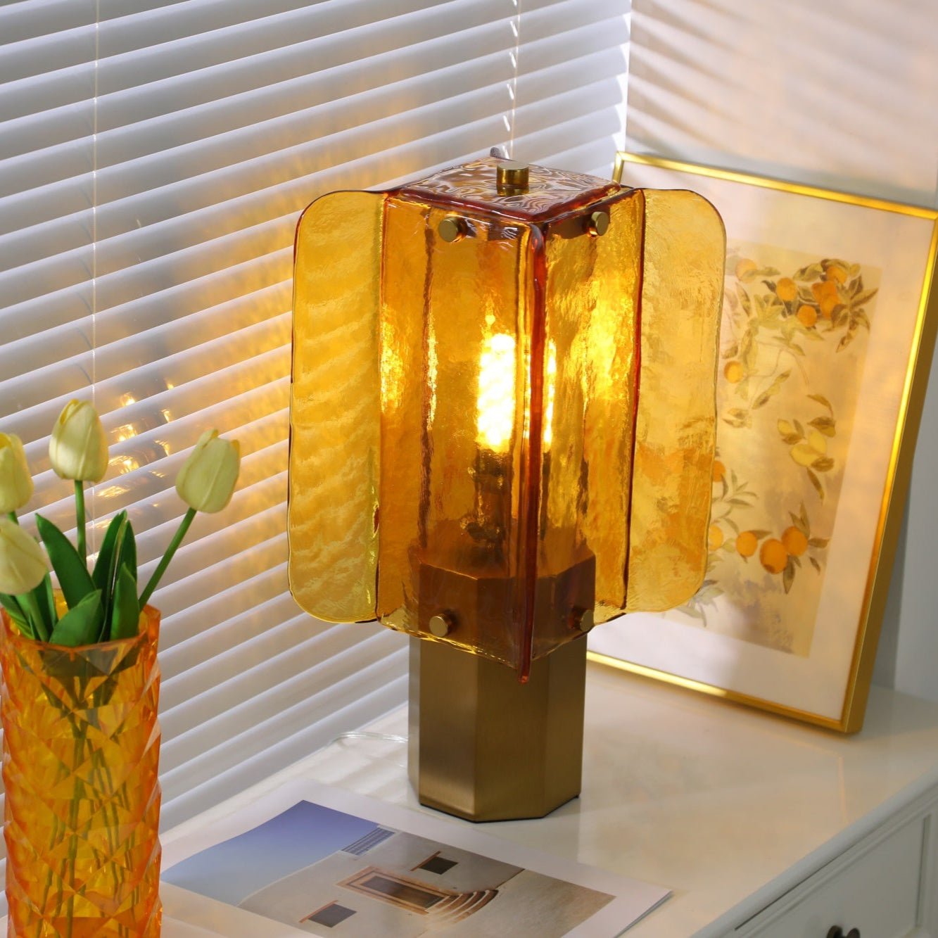 Aurelia Glass Table Lamp - Neutral Decor