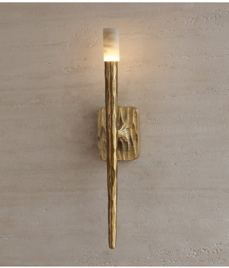 Julius Alabaster Cylindrical Minimalist Wall Lamp
