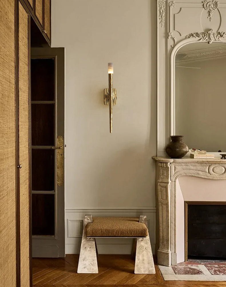Julius Alabaster Cylindrical Minimalist Wall Lamp