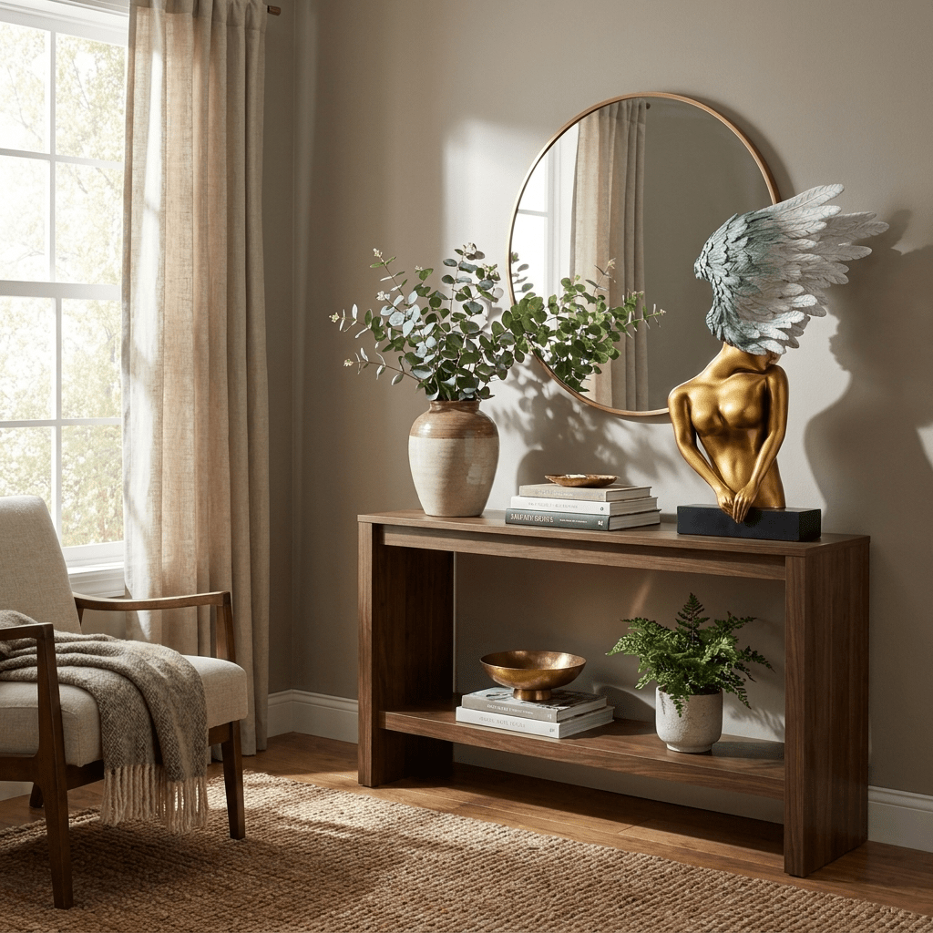 Caelvian Winged Bust Sculpture