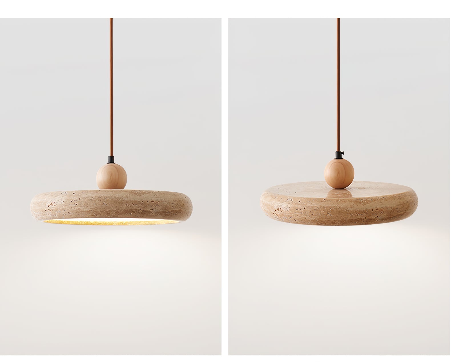 Noraraine Minimalist Travertine Pendant Light