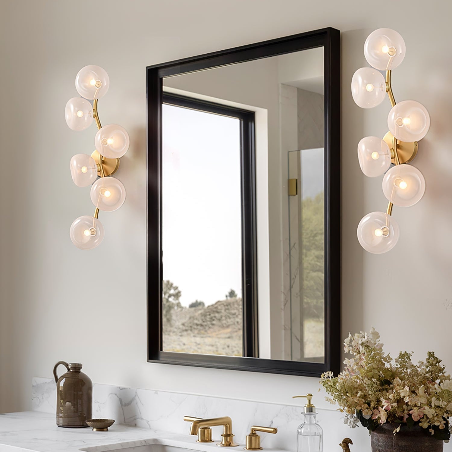 Velarina Wall Lamp Vine Nordic Art Glass Metal