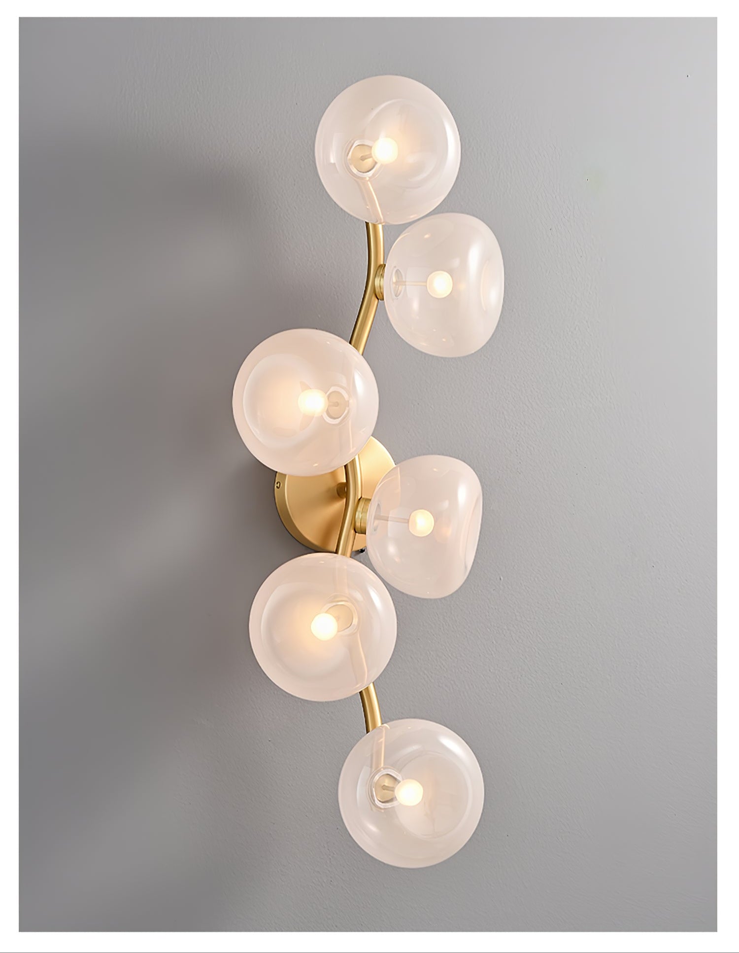 Velarina Wall Lamp Vine Nordic Art Glass Metal