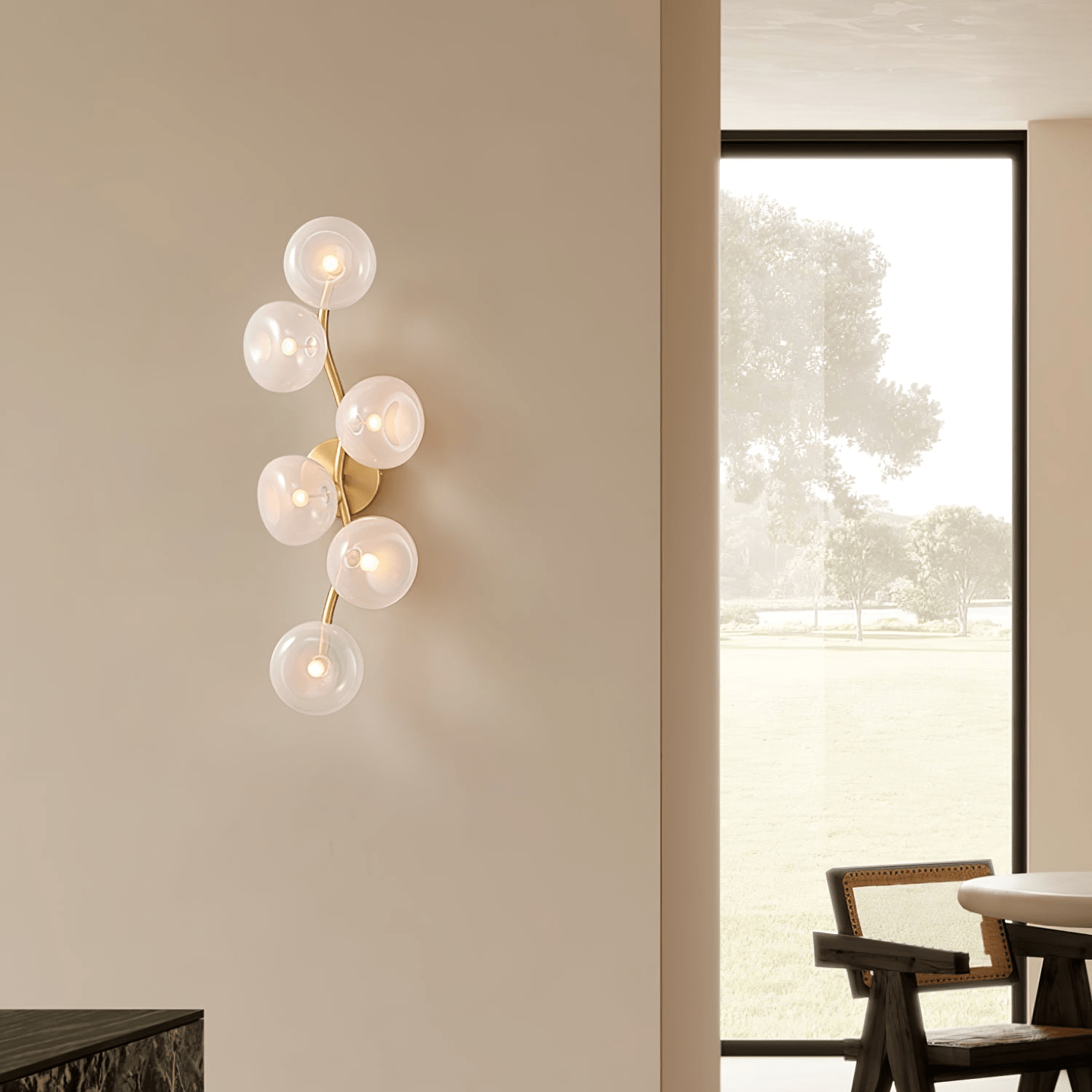 Velarina Wall Lamp Vine Nordic Art Glass Metal