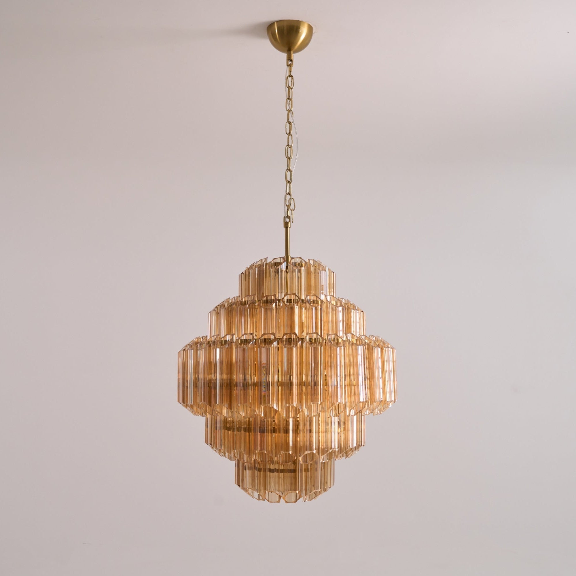 Liorerira Chandelier Aurum Cascade Murano Glass Prism Art