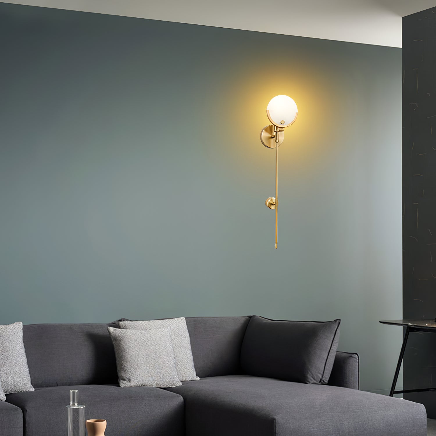 Lumibrook Cradle Alabaster Globe Indoor Wall Light