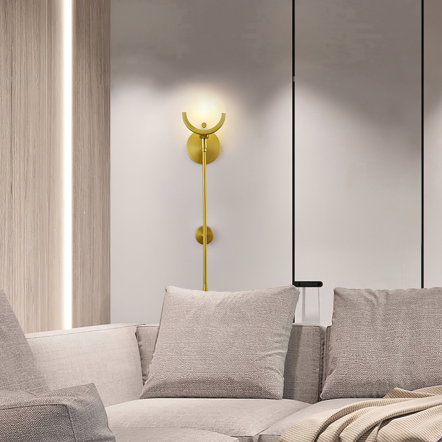 Lumibrook Cradle Alabaster Globe Indoor Wall Light
