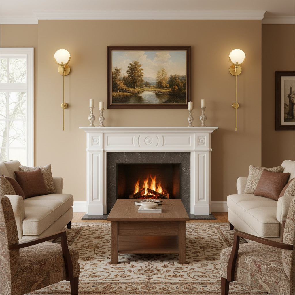 Lumibrook Cradle Alabaster Globe Indoor Wall Light