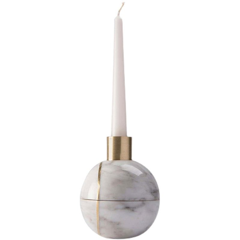 Axis Sphere Marble Candle Holder