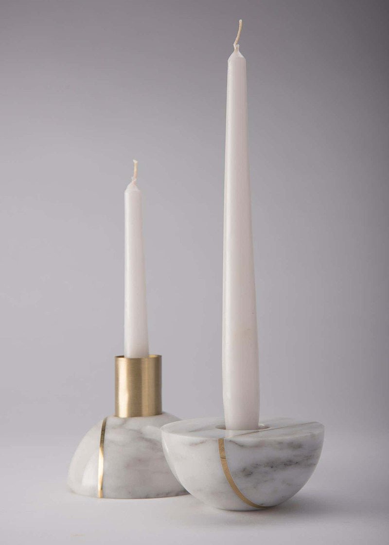 Axis Sphere Marble Candle Holder