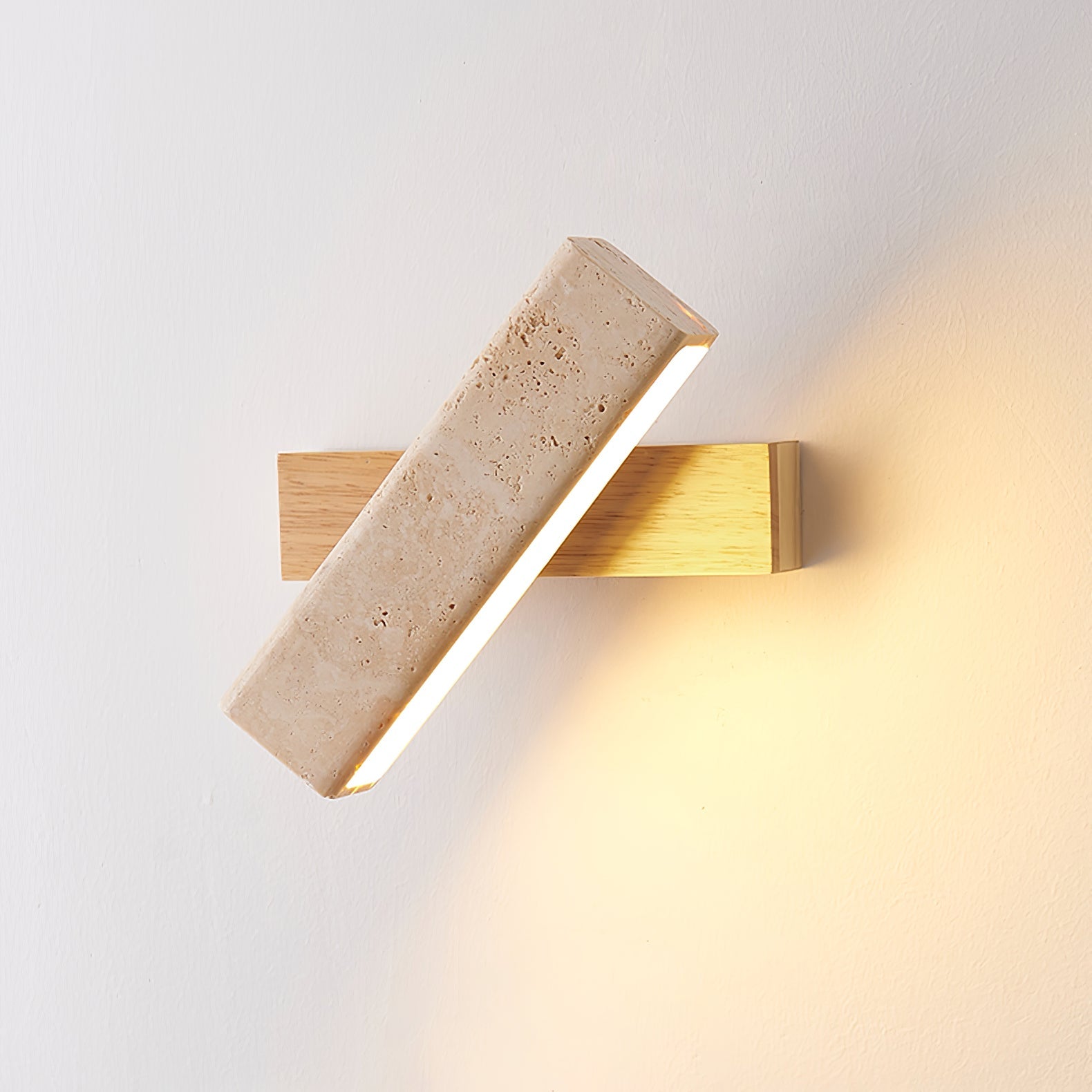 Esorora Rectangular Travertine Wall Light