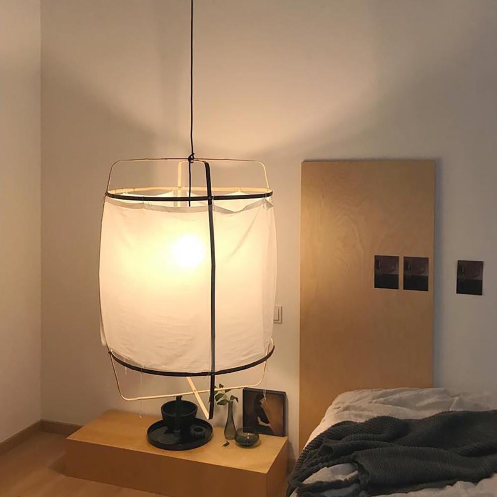 Arioelia Pendant Lamp Bamboo Shade for Living Room
