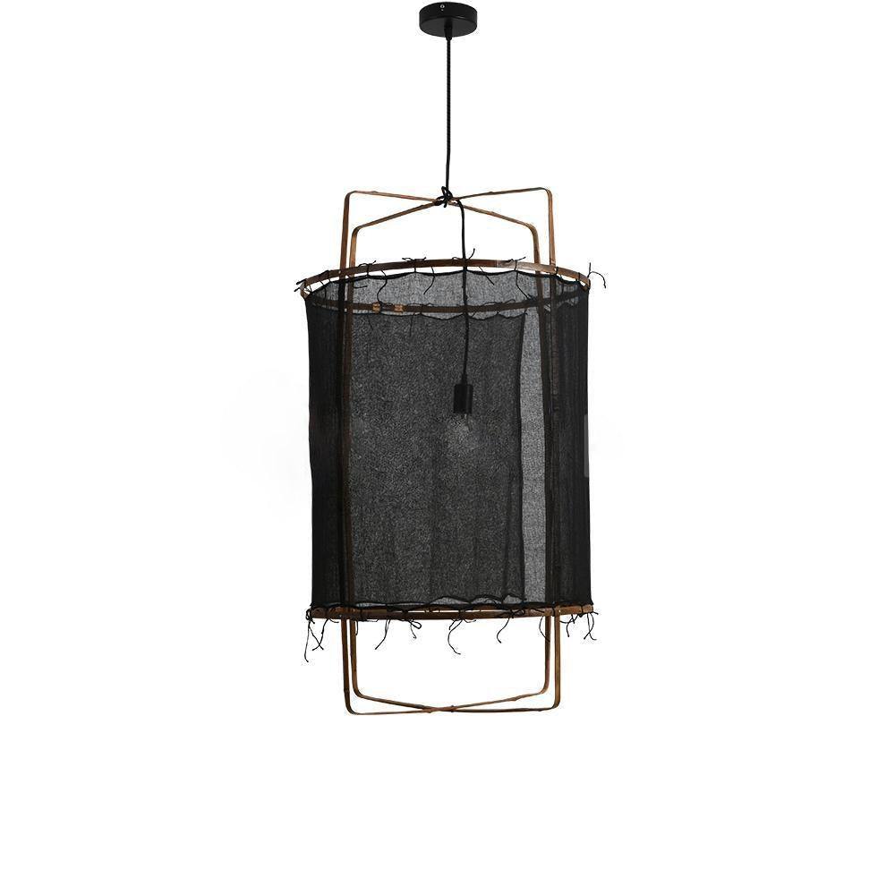 Arioelia Pendant Lamp Bamboo Shade for Living Room