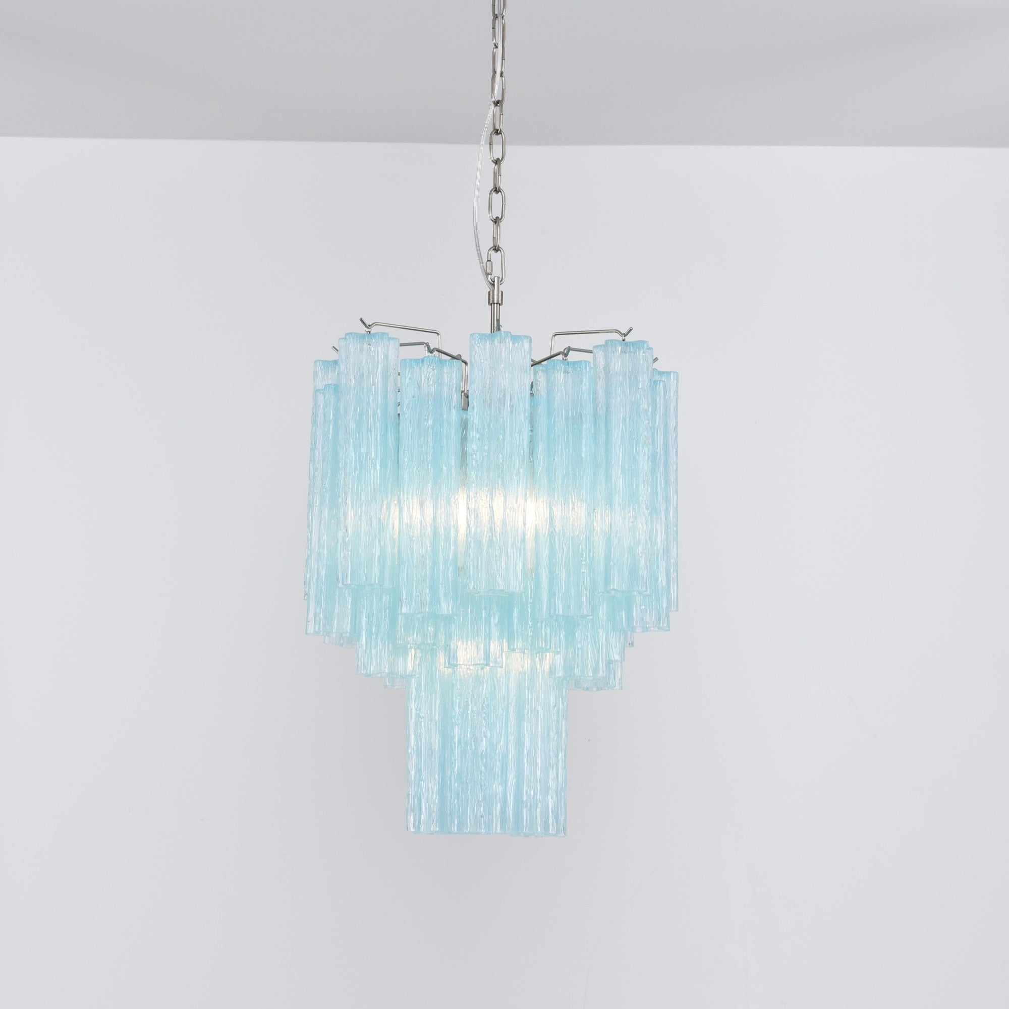 Celys Chandelier Azzura Murano Glass Tube Coastal