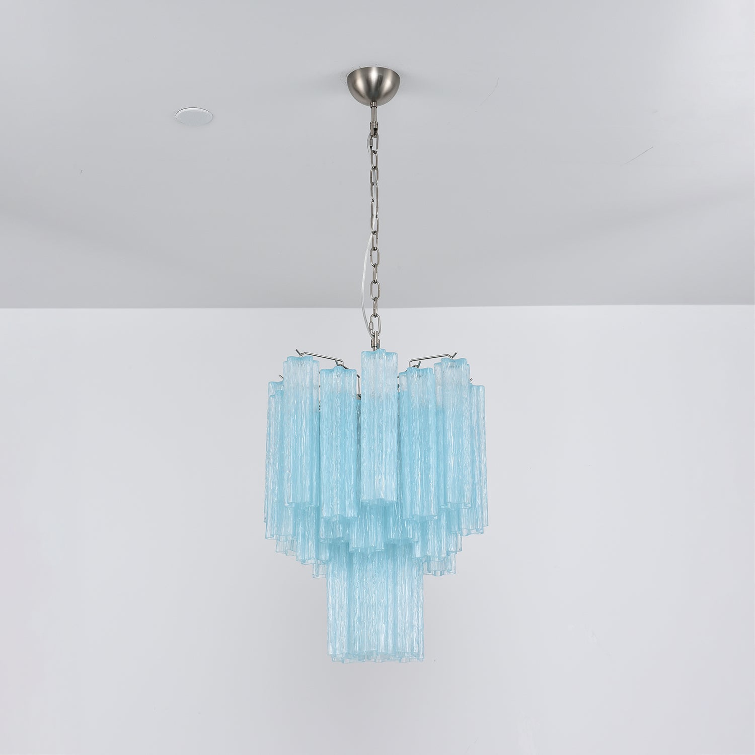Celys Chandelier Azzura Murano Glass Tube Coastal