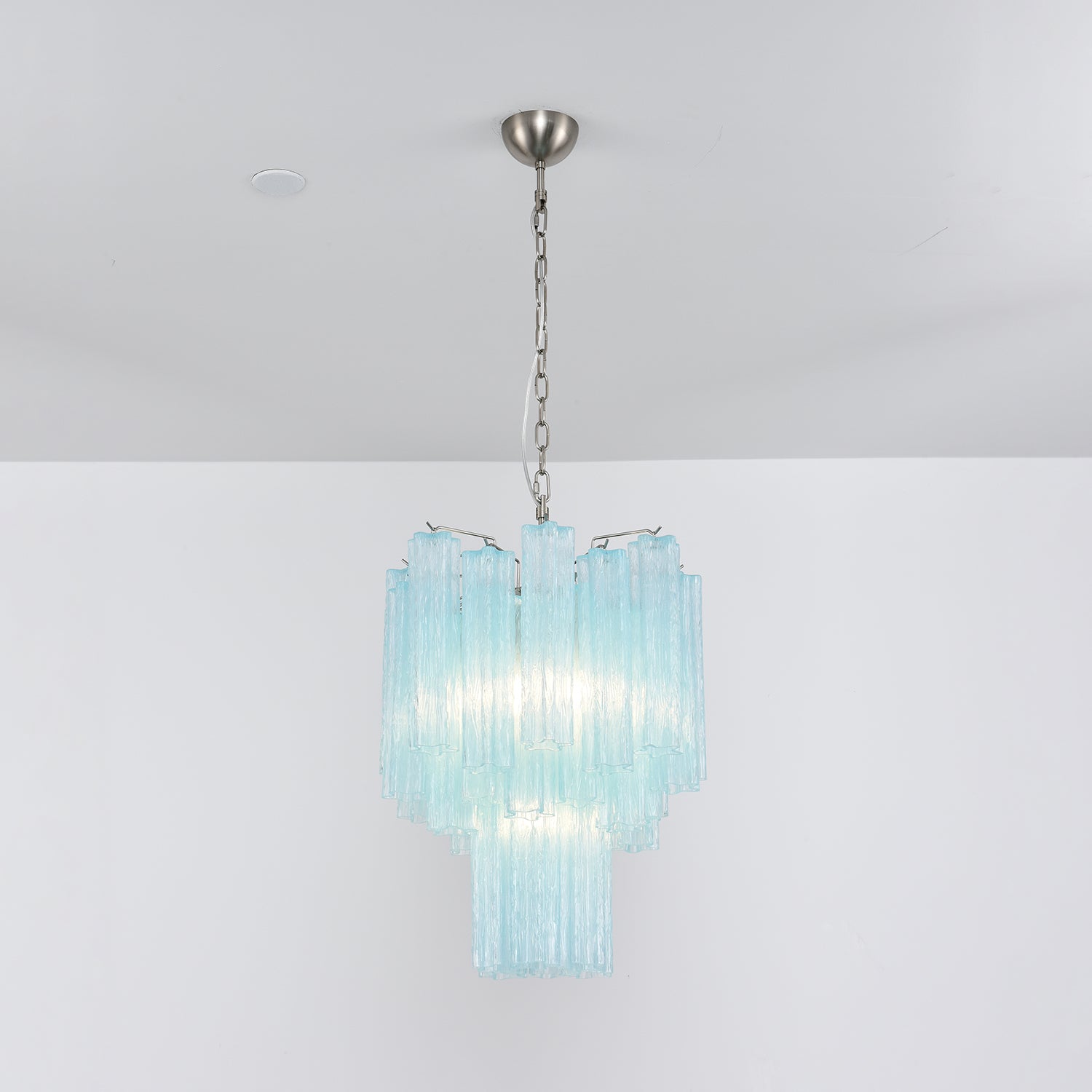 Celys Chandelier Azzura Murano Glass Tube Coastal