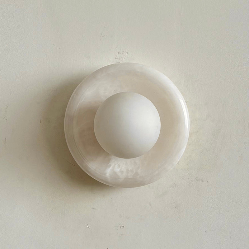 Aursilos Premium Nordic Art White Jade Glass Sconce Wall Lamp - Neutral Decor