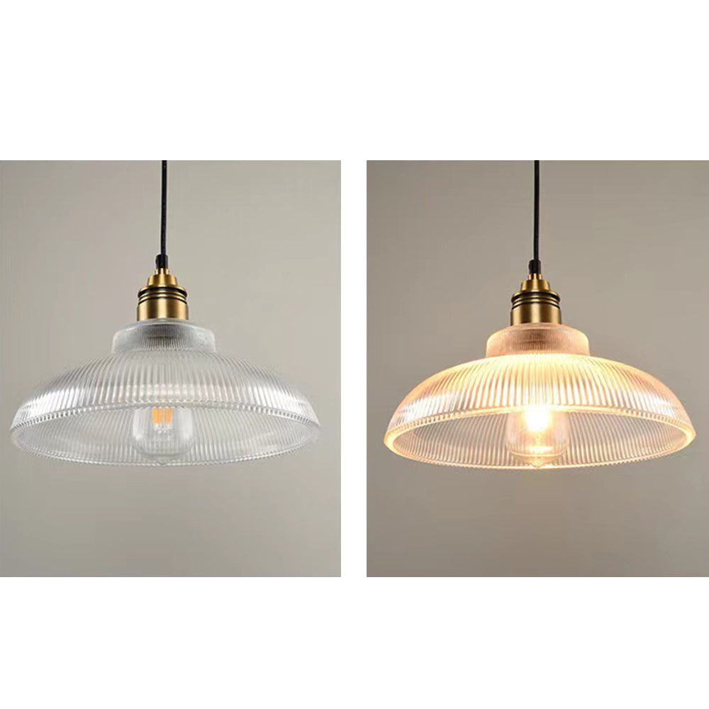 Arisha Industrial LED Pendant Light Clear/Amber Bedroom/Restaurant