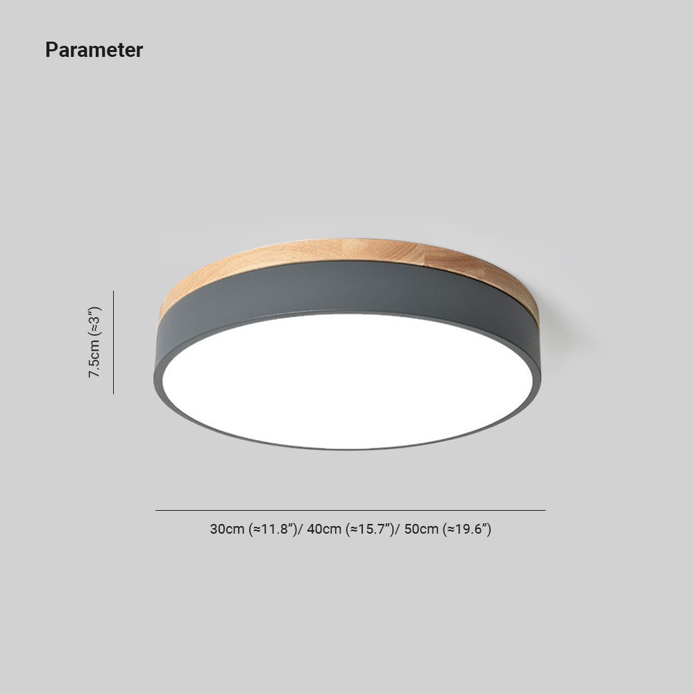 Valentina Nordic LED Round Flush Mount Ceiling Light