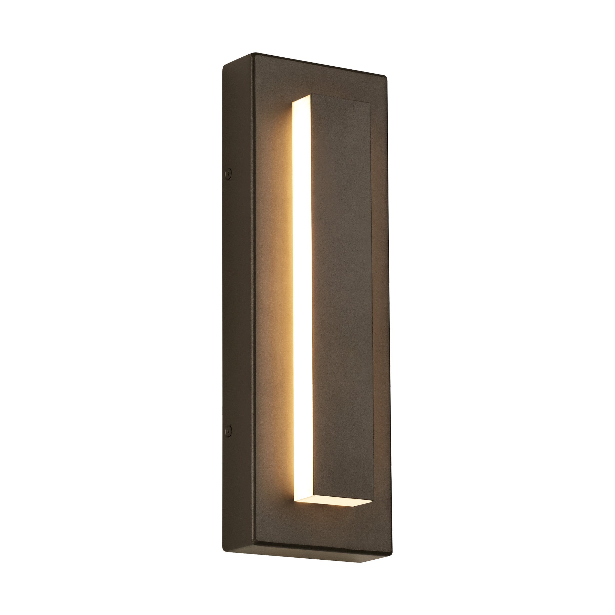 Arisha Modern Square Ring Outdoor Wall Lamp, Dark/Gray Bronze