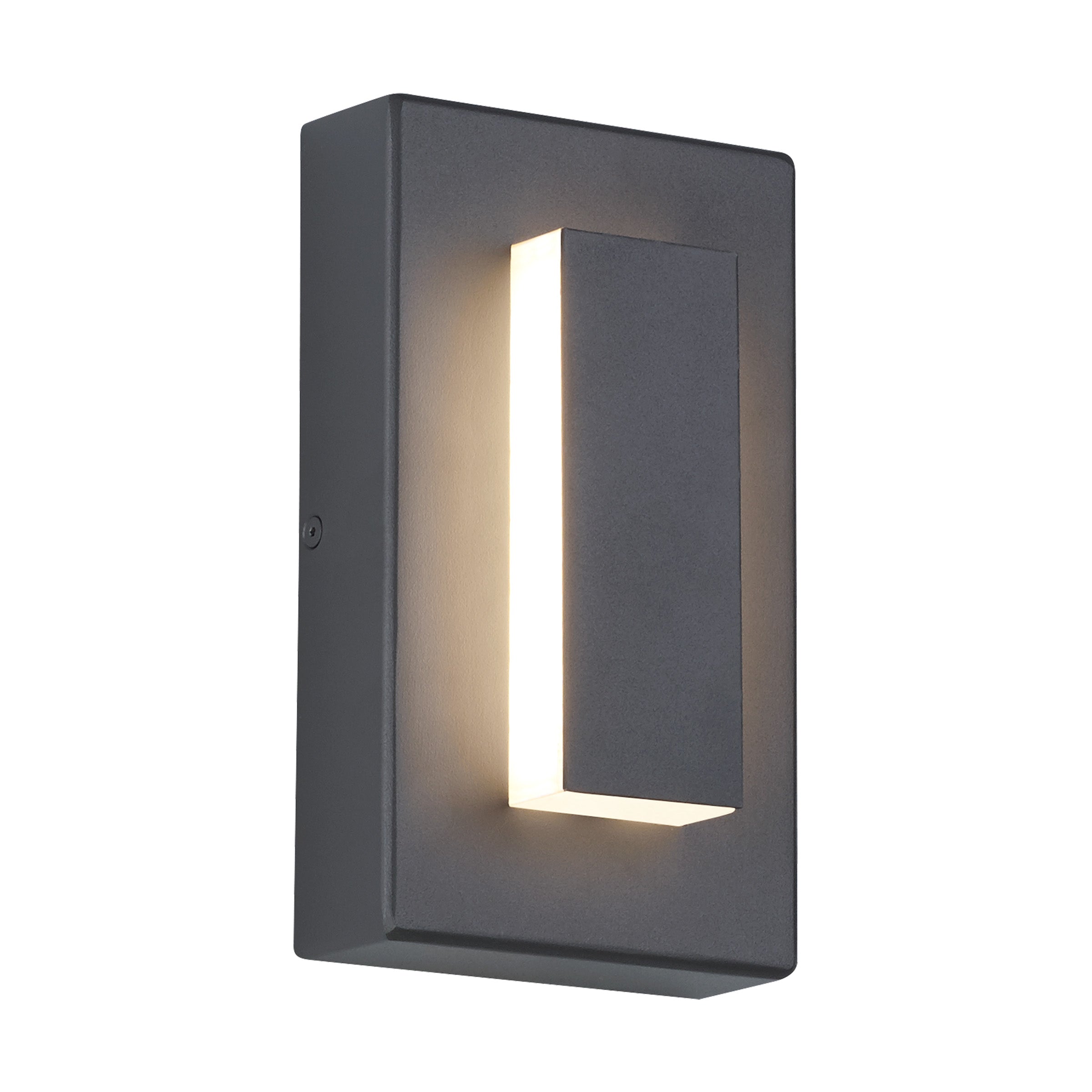 Arisha Modern Square Ring Outdoor Wall Lamp, Dark/Gray Bronze
