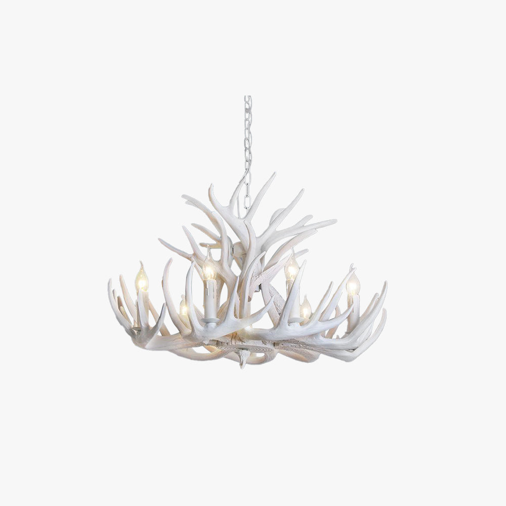 Silva Rustic Antler Resin Chandelier Dining Room