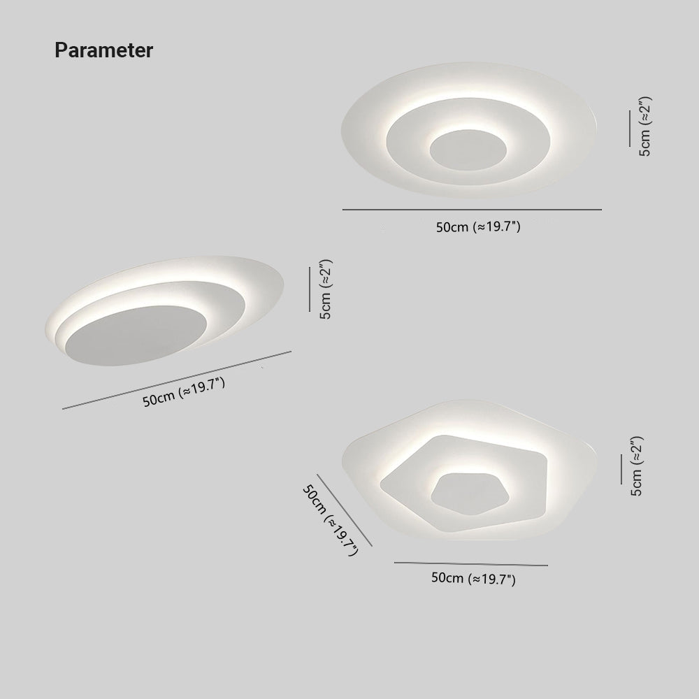 Arisha Modern Nordic Flush Mount Ceiling Light Acrylic Living Room
