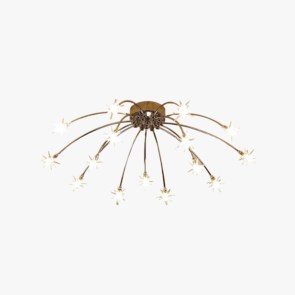 Arisha Art Deco Starry Glass Flush Mount Ceiling Light