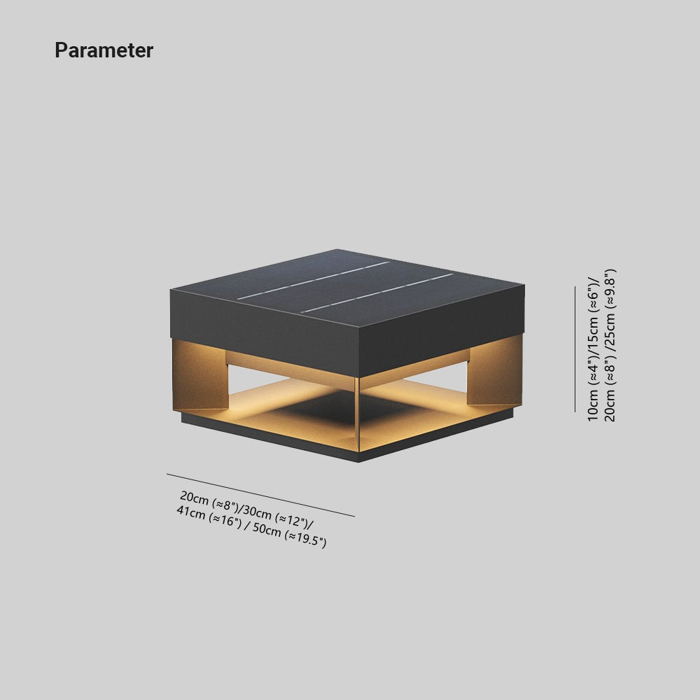 Ray Post Modern Solar Square LED Outdoor Light