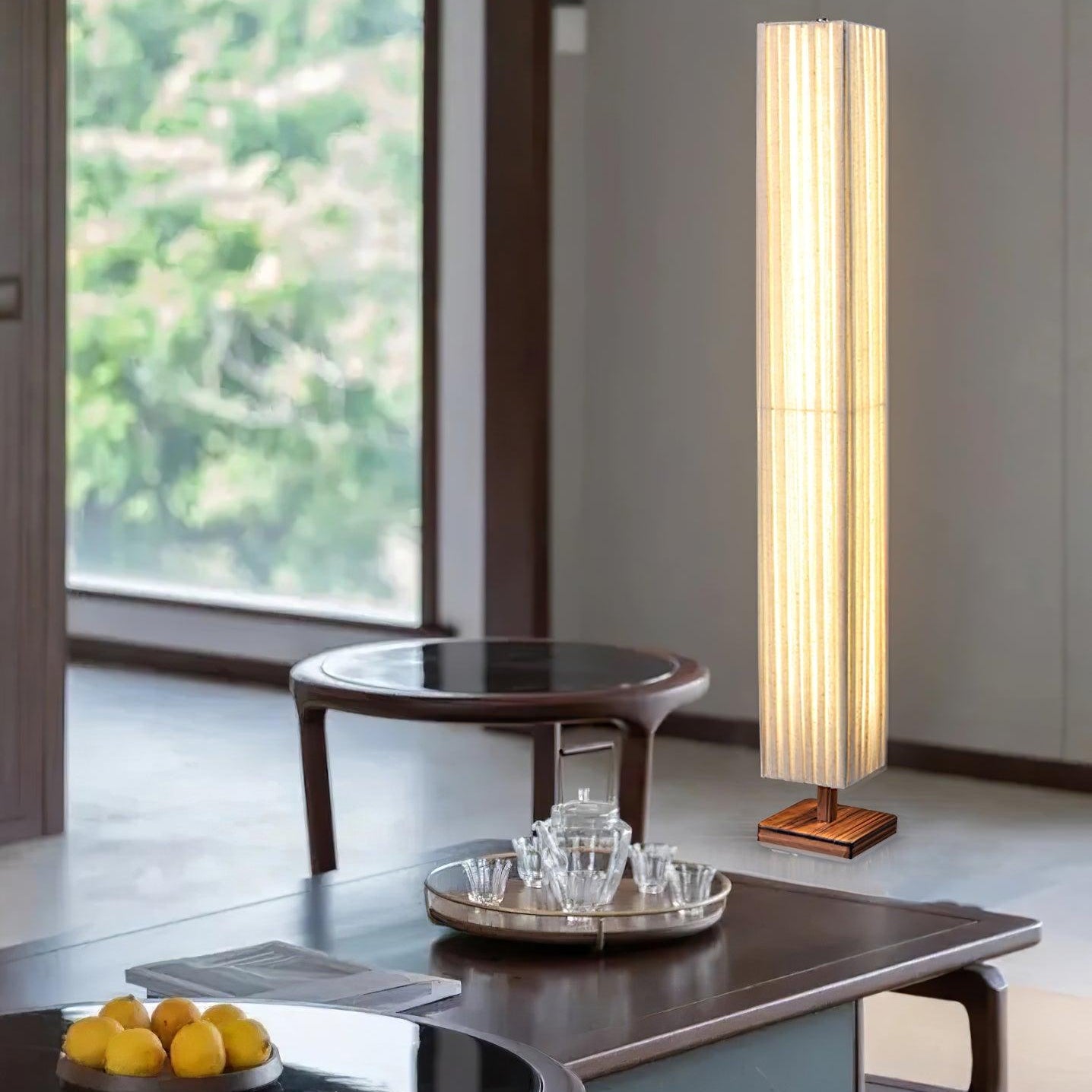 Vesolyre Japandi Fabric Floor Lamp