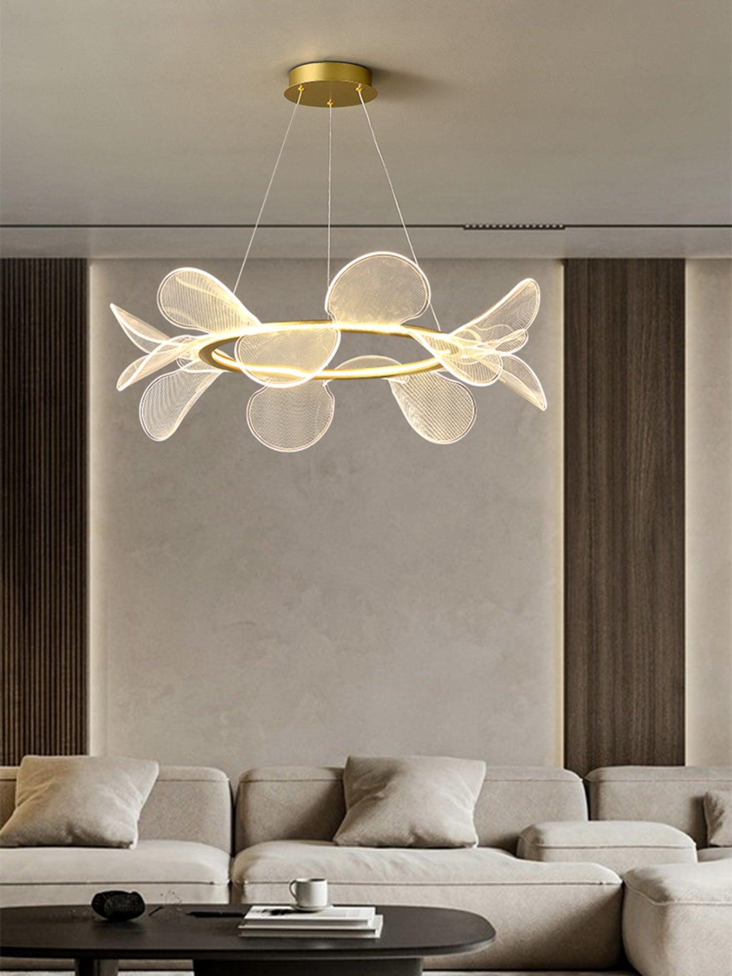 Lustra Chandelier Bain Flying Flowers Acrylic - Neutral Decor