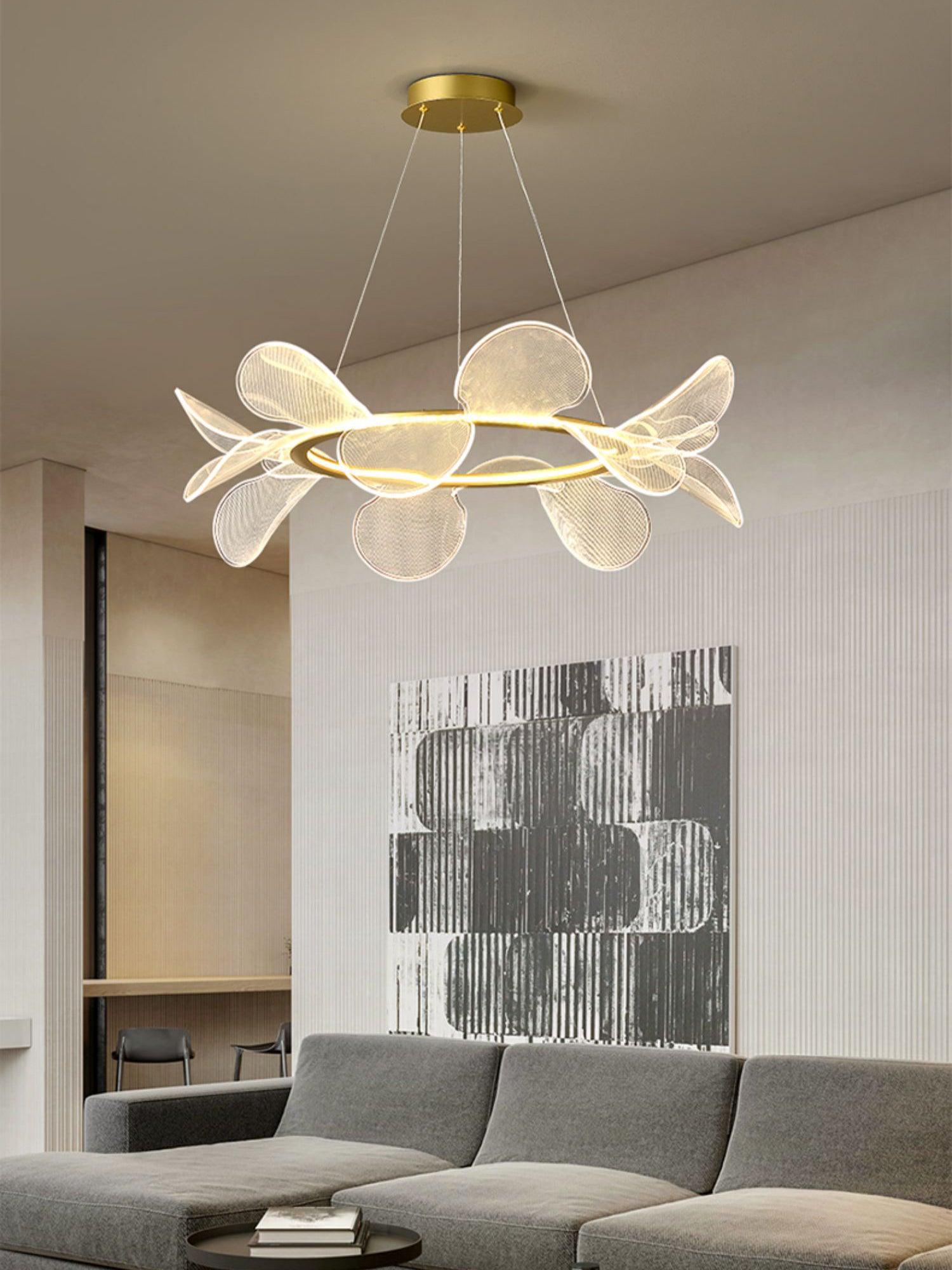 Lustra Chandelier Bain Flying Flowers Acrylic - Neutral Decor