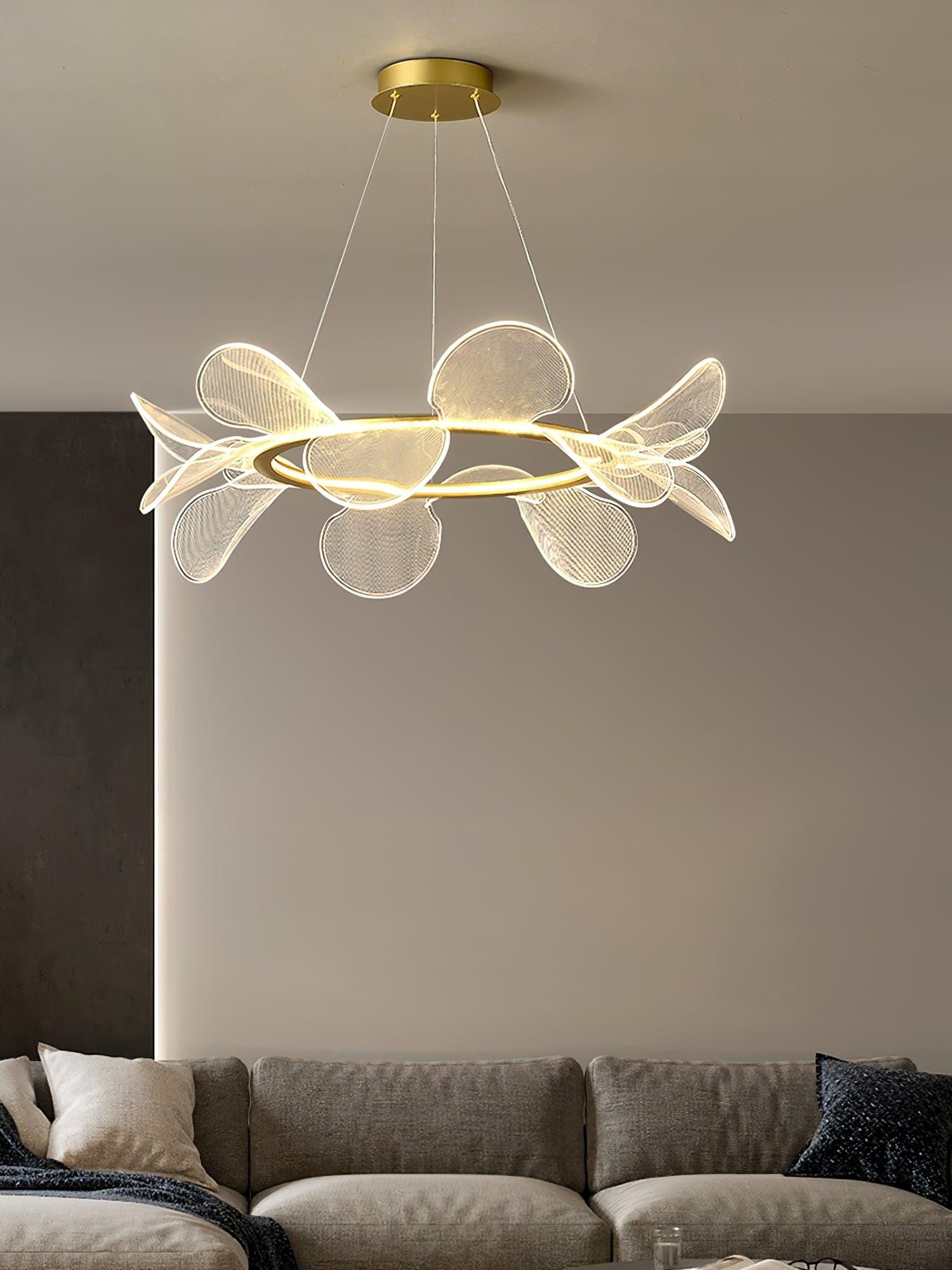 Lustra Chandelier Bain Flying Flowers Acrylic - Neutral Decor