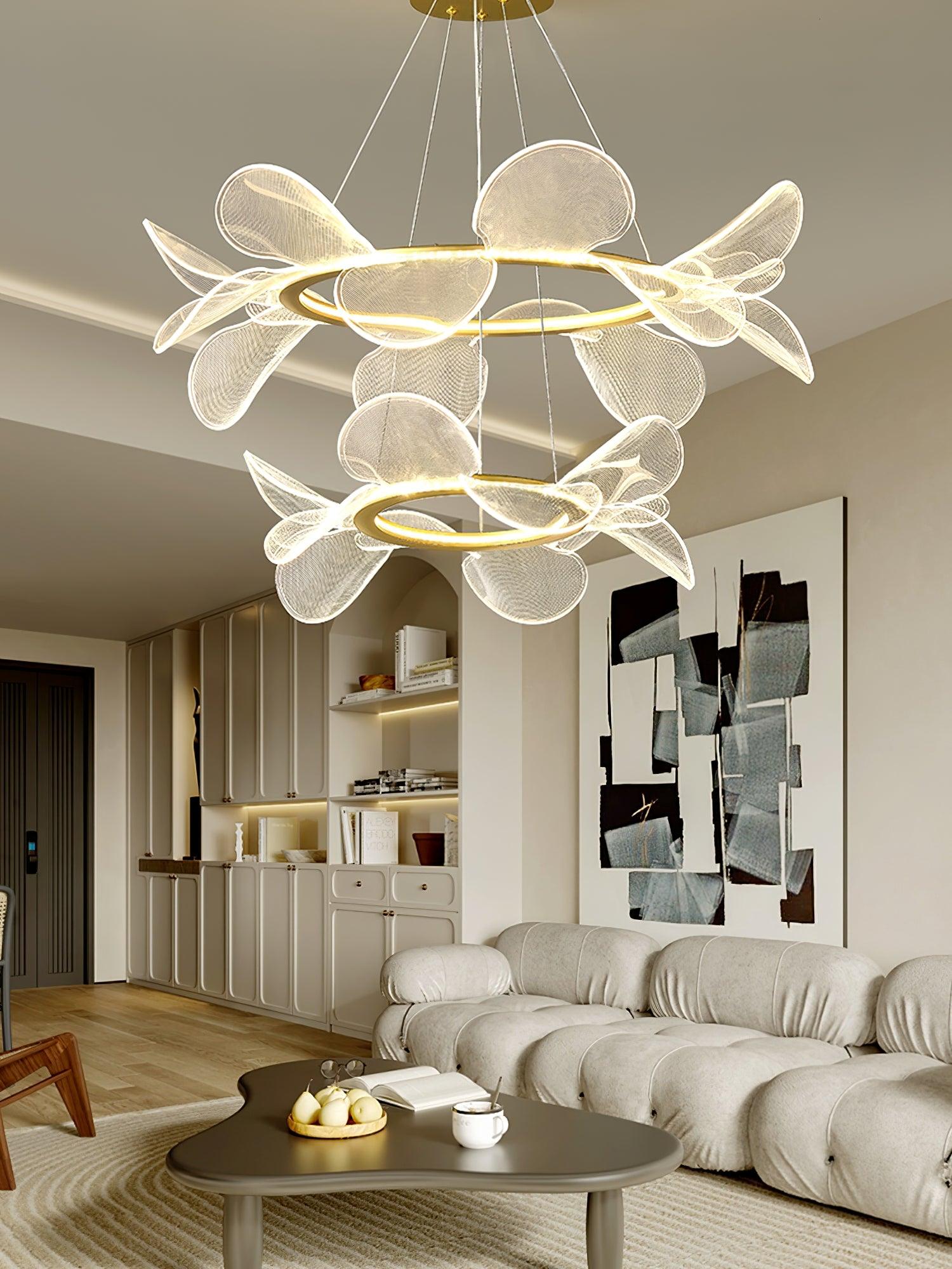 Lustra Chandelier Bain Flying Flowers Acrylic - Neutral Decor