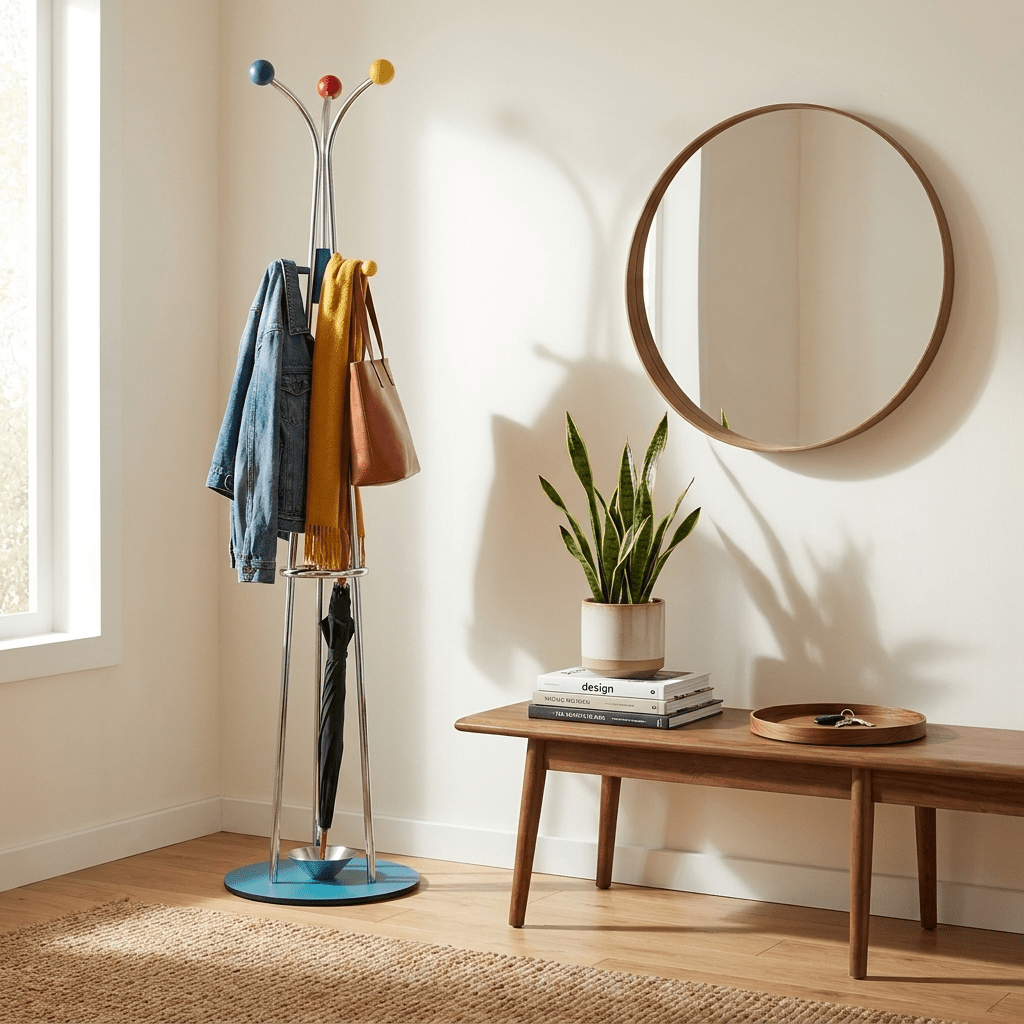 Noriine Ball Top Standing Coat Rack