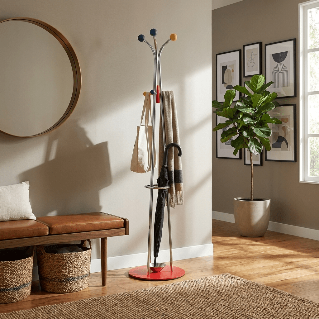 Noriine Ball Top Standing Coat Rack