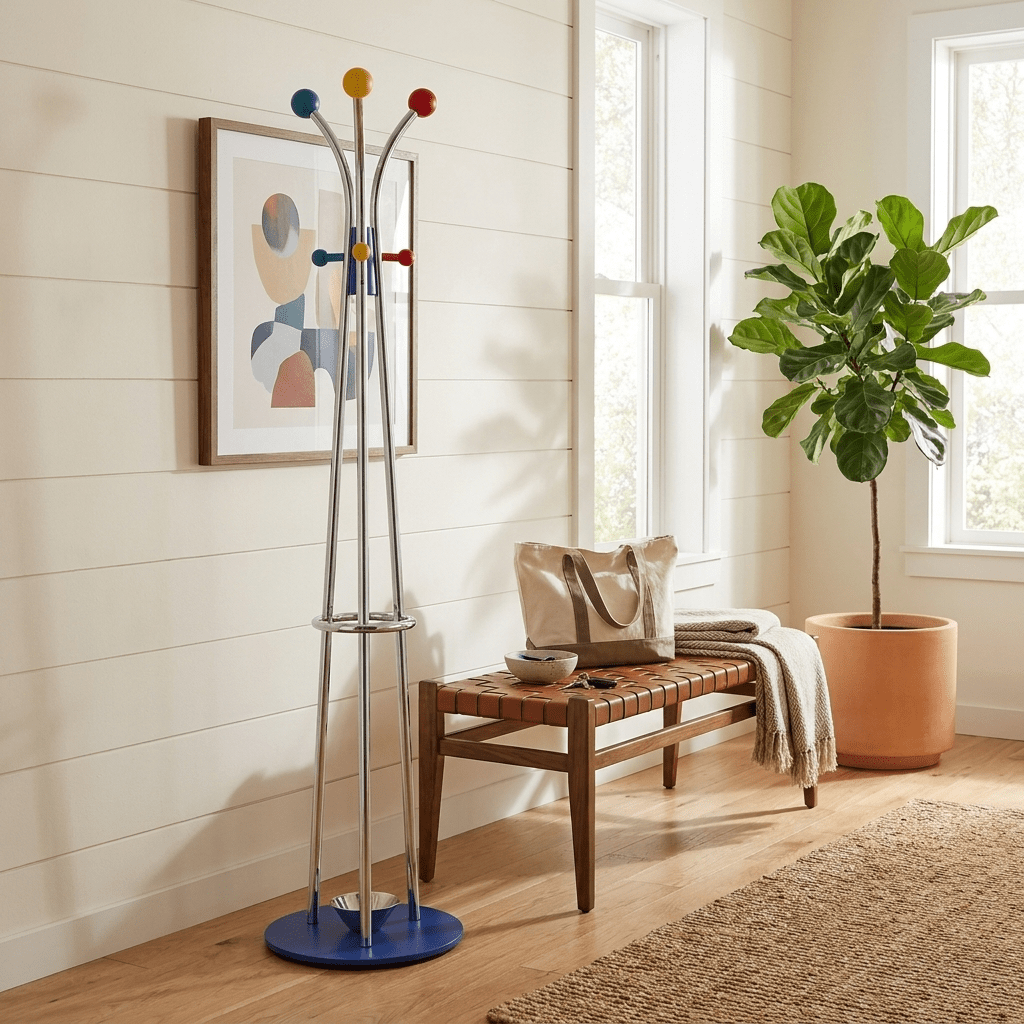 Noriine Ball Top Standing Coat Rack