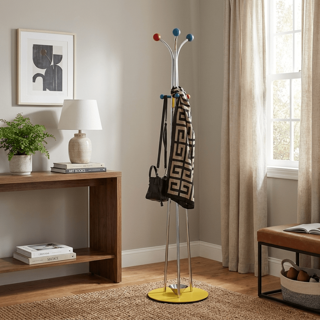 Noriine Ball Top Standing Coat Rack