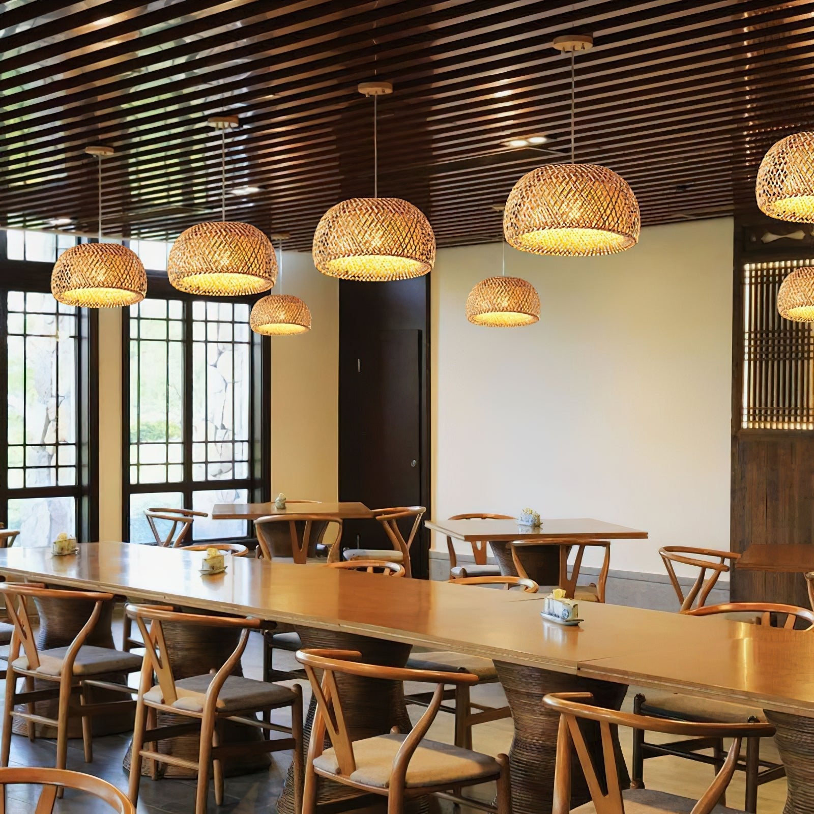 Nostor Bamboo Retro Vintage Pendant Lamp
