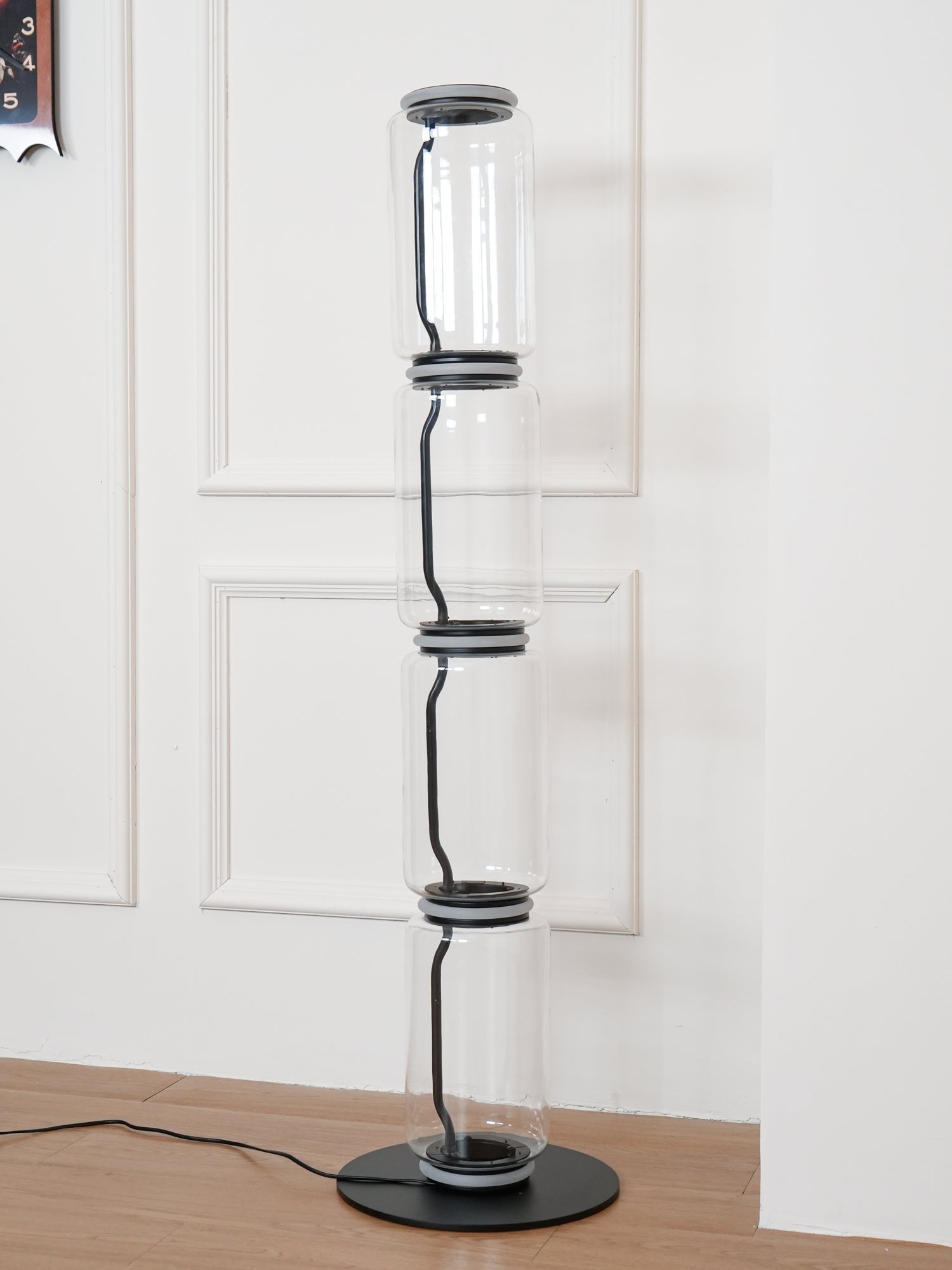 Cyrilys Floor Lamp Bamboo Glass