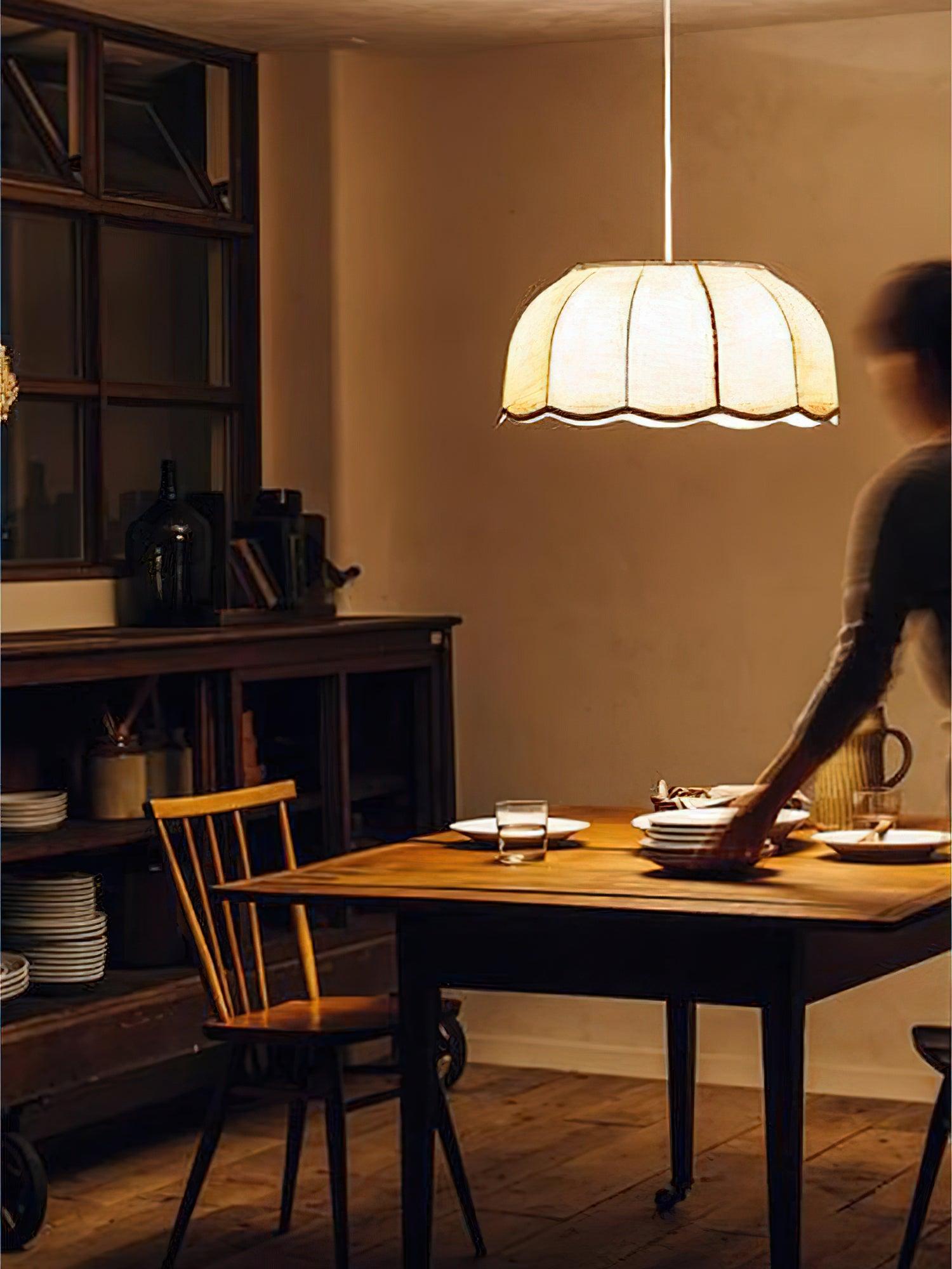 Linoaya Fabric Rustic Pendant Lamp