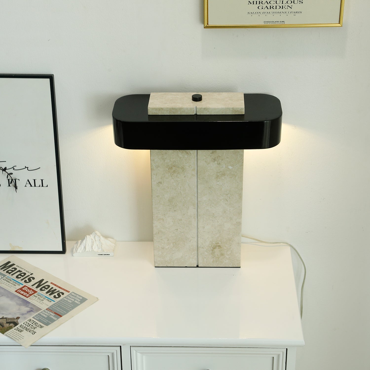 Abram Modern Marble Table Lamp
