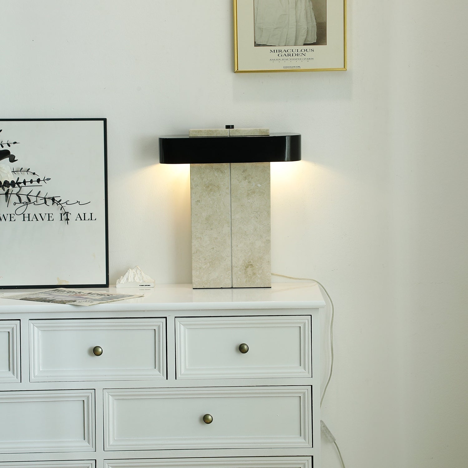 Abram Modern Marble Table Lamp