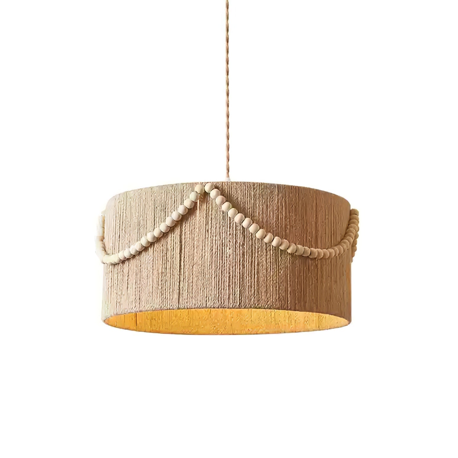 Ershaa Elegance Natural Beaded Boho Pendant Lamp