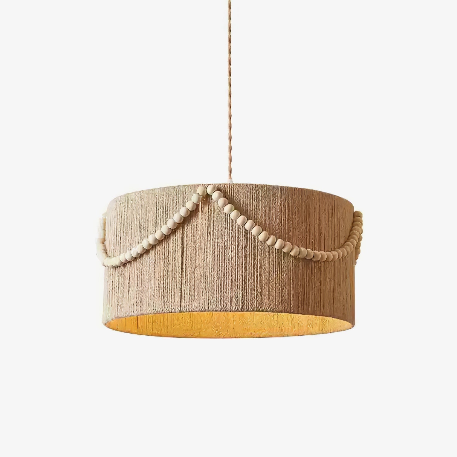 Ershaa Elegance Natural Beaded Boho Pendant Lamp