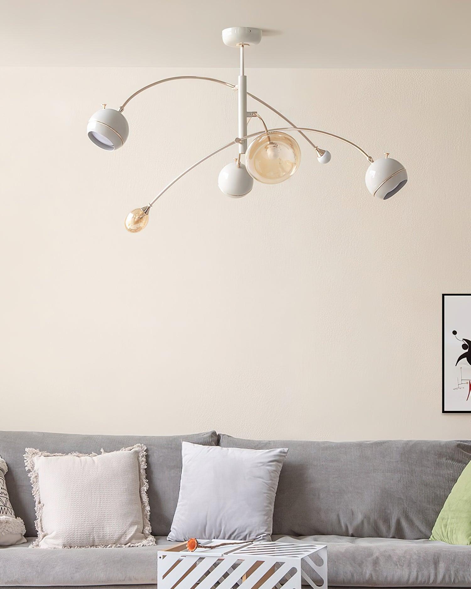 Soraian Chandelier Green Sci-Fi Elegant