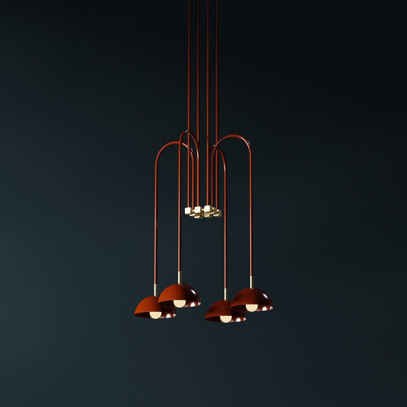 Blikuvyh Vintage Industrial Atelier Brass Chandelier