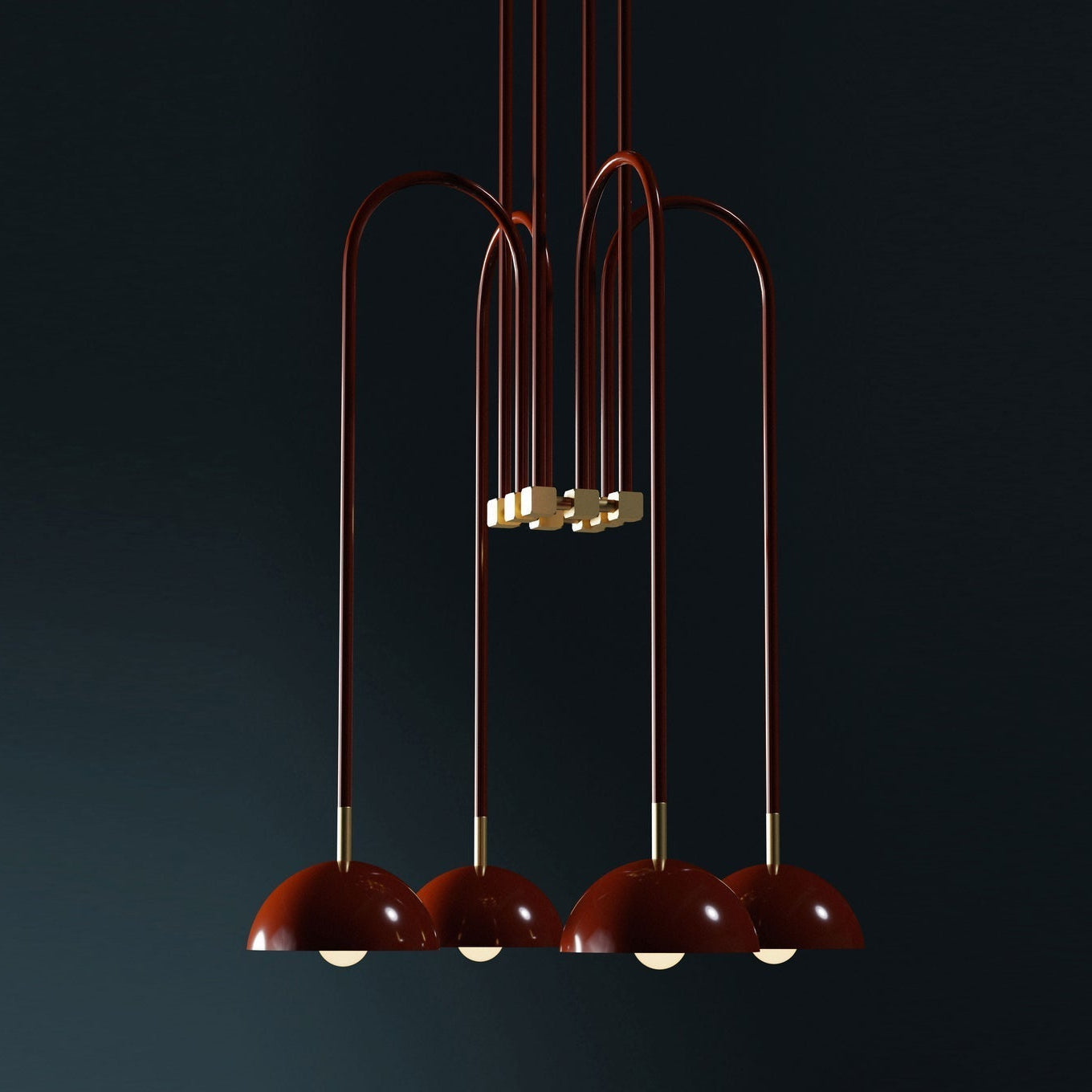 Blikuvyh Vintage Industrial Atelier Brass Chandelier