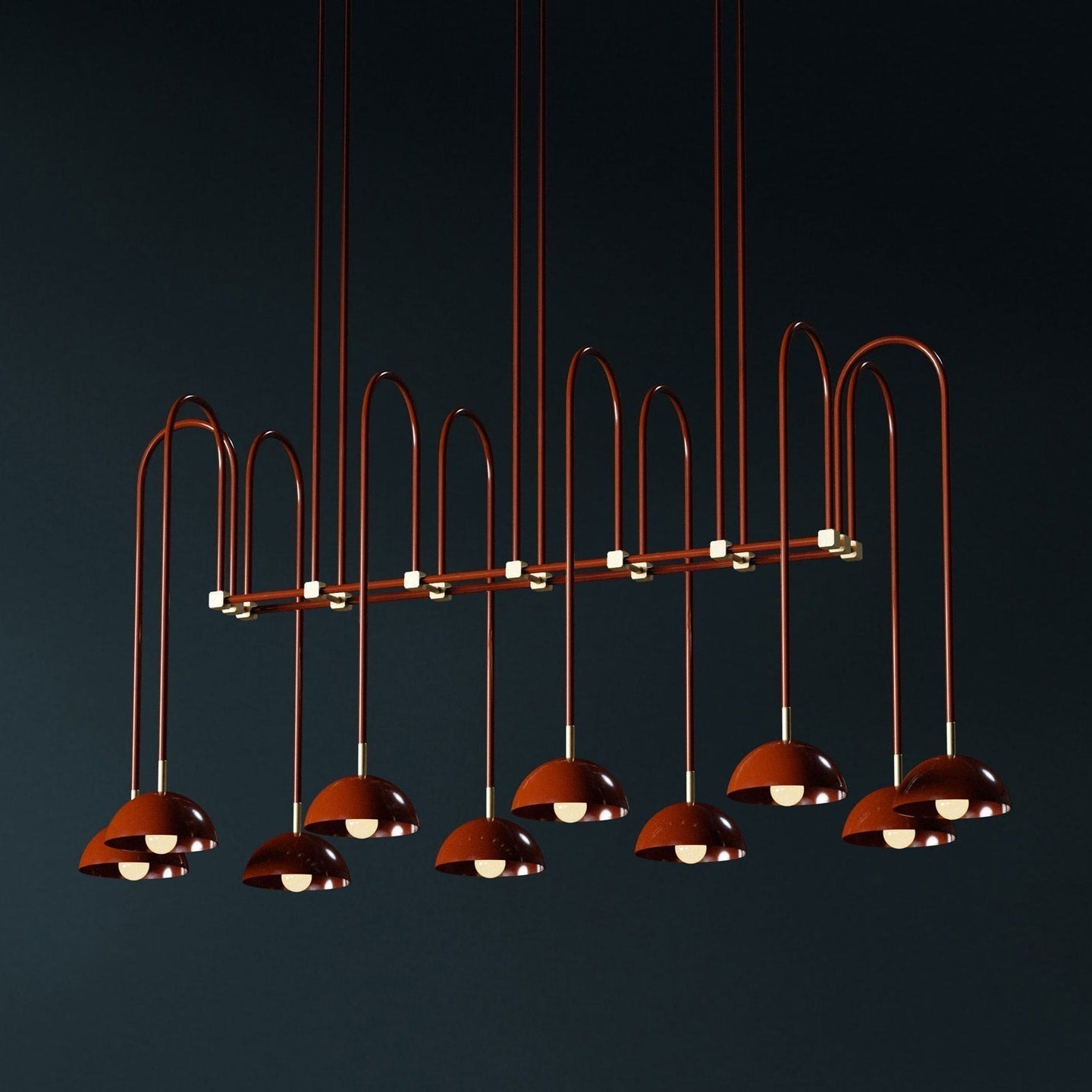 Blikuvyh Vintage Industrial Atelier Brass Chandelier